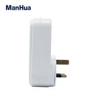 Temporizador Digital Electrónico Manhua, Enchufe Temporizador con Enchufe EU/US/UK, 230V 50HZ, Programable Cíclico de 24 Horas