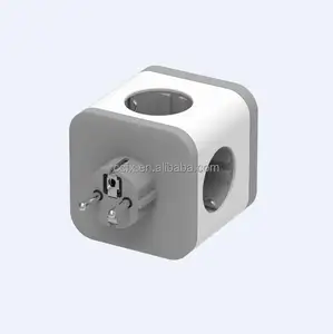 Eu Stekker Stekker Stekker Met 3 AC Stopcontacten 2 Usb Poorten En 2 Type C Netwerk Filter Power Cube Adapter Plug Aan/Uit Schakelaar Socket