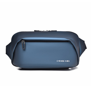 Nouvelle mode, sac de taille personnalisé, imperméable, résistant à l'usure, grande capacité, sac de poitrine, sac de taille en PU pour hommes - Product Image 1