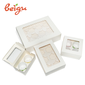 Wholesale disposable mini cake box 2/4/6/12 holders muffin cake box cupcake packaging box