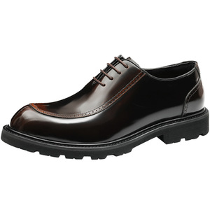 Nouvelles Bottes d'Hiver Montantes Classiques Polyvalentes Décontractées pour Hommes, Imperméables en Cuir Véritable, Rehaussantes, pour le Travail en Extérieur et le Sport - Product Image 1