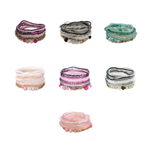 Bracelet extensible multicolore à perles superposées pour femme, accessoire de mode quotidien - Product Image 6