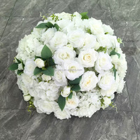 Offre Spéciale – Grandes Boules de Fleurs Artificielles Blanches en Soie pour Centres de Table de Mariage, Arrangements Floraux de Roses (50cm, 60cm, 70cm, 80cm)