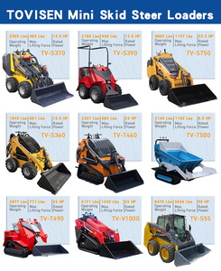 Mini-chargeuse sur chenilles Tovisen V1000 avec moteur Kubota à haut débit pour petites chargeuses compactes, accessoires, rétrocaveuse, broyeur - Product Image 6