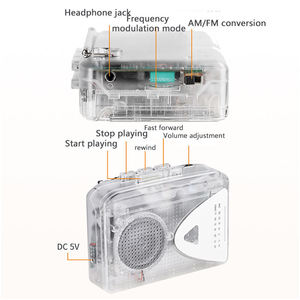 Reproductor de Casetes con Radio AM/FM Transparente, con Auto-Reverse, Altavoz Integrado y Convertidor USB MP3 - Product Image 2
