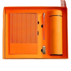 طقم هدايا أعمال فاخر ترويجي، دفتر ملاحظات مقاس A5 مع شعار مخصص بالطباعة البارزة لمناسبات الشركات - Product Image 6