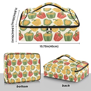 Christmas Large-Capacity Thermal Lunch Cooler Bag Custom Print Portable Insulated Pizza Bag for Picnic Food Bag With Logo - Product Image 3