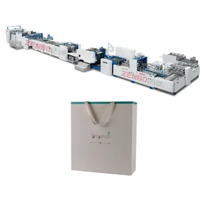 全自动圣诞立式精品纸袋制作机，带插入底部纸板ZENBO zb1200ct-430s