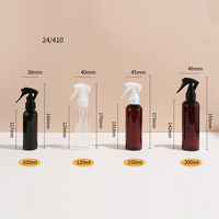 Offre Spéciale – Flacons Pulvérisateurs Vides en PET 100ml 120ml 150ml 200ml – Flacons Cosmétiques en Plastique Ambré et Noir avec Gâchette