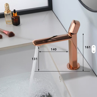 Ensemble de robinetterie de salle de bain de luxe moderne en or rose, mitigeur de douche thermostatique pour maison, villa, hôtel