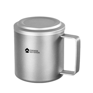 Topaida Outdoor Pure Titanium <b>Tea</b> <b>Infuser</b> Cup With Filter Portable For Camping And Travel Double Layer Anti Scalding - Product Image 3