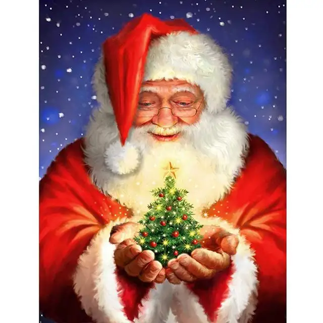 5D рождественские наборы алмазной живописи мультяшный Снеговик Санта алмазная живопись Рождественская елка праздничные подарки для взрослых Рождественский Декор