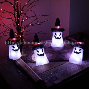 Guirlande lumineuse d'Halloween avec 32 LED chacune, câble de 3 m, adaptateur GS IP44, citrouilles/araignées/fantasmes en acrylique - Product Image 6