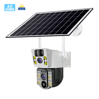 Caméra IP WiFi à double objectif 6MP, alimentée par énergie solaire, système de caméra de sécurité extérieure pour la maison
