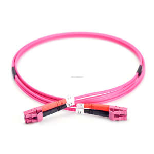 Kabel Serat Optik Multimode LC ke LC OM4 Duplex 50/125μ<span class=keywords><strong>m</strong></span> 10G/40G/100G Selubung LSZH Aqua Patch Cord Grosir - Product Image 4