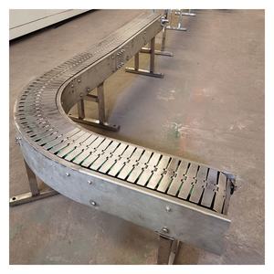 Esnek Metal paslanmaz çelik üst zincir konveyör masa zincir plaka konveyör Slat zincir konveyör makinesi sistemi - Product Image 2