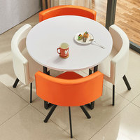 Minimaliste bureau Snack lait thé boutique Table à manger chaise ensemble pour petit appartement réunion réception loisirs Table chaises Table