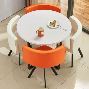 Juego de sillas de mesa de comedor minimalista para oficina, tienda de té de la leche, para apartamento pequeño, Reunión, recepción, mesa de ocio, sillas - Product Image 5