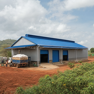 Entrepôt à <span class=keywords><strong>granulés</strong></span> d'aliments pour volailles en acier préfabriqué, isolé, à installation rapide, à prix abordable pour élevages de poulets de chair - Product Image 1
