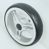 Roue avant de poussette pour bébé en plastique de 7 pouces avec pneu EVA pour accessoires de poussette