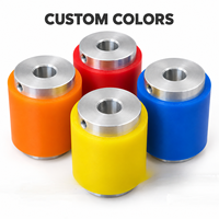 Roues en polyuréthane robustes, taille et couleur personnalisées, roulettes industrielles en PU avec noyau en fonte pour chariots à plateforme