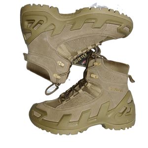 Botas Tácticas Rusas Nuevas, Resistentes al Agua, para Exteriores, Color Bronceado, Altura Media/Baja, 9 y 7 Pulgadas, Modelo TSB07 Personalizado - Product Image 1