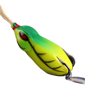 Leurre souple en plastique pour grenouille Flip King, différentes couleurs, pour la pêche au black bass en rivière, Ropelures Jimitu Frog, 65 mm, 11 g, corps creux, Poppin - Product Image 1