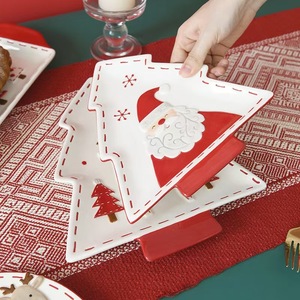 Nuevo Juego de Vajilla de Cerámica Pintada a Mano con Diseño Europeo de la Serie Navideña, Incluye Juego Completo de Tazones, Platos, Tazas y Frascos Sellados - Product Image 3