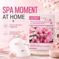 Masker Wajah Bunga Sakura Rahasia Hyaluronic Acid Revitalizing OEM/ODM Tersedia, Dicari Agen Merek