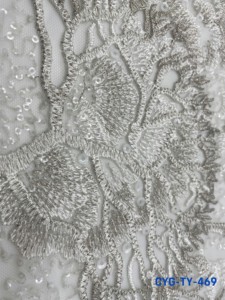 Tissu brodé de luxe de haute qualité, dentelle en tissu pour couturier de mariée, collection - Product Image 3