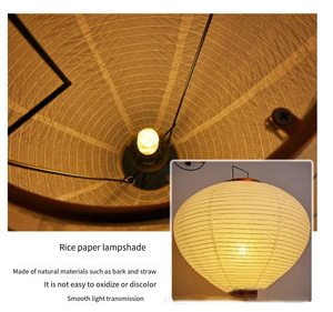 Lámpara de Pie de <span class=keywords><strong>Papel</strong></span> de Arroz Japonesa Hecha a Mano con Base Cromada, Decoración para el Hogar, Producto de Artesanía en <span class=keywords><strong>Papel</strong></span> - Product Image 4