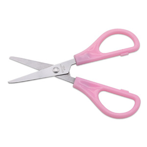 Tijeras de acero inoxidable, punta recta rosa, cortadores de papel para estudiantes y oficinas, uso doméstico - Product Image 3