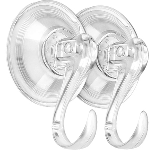 1Pcs Suction Cup <b>Hooks</b> Reusable Powerful Waterproof Shower <b>Hooks</b> Heavy Duty Vacuum Suction Hanger for Shower Window Towel Door - Product Image 1