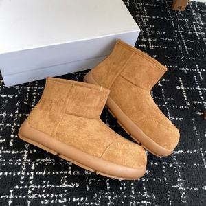 Chaussures de créateur de luxe de haute qualité, nouvelles bottes d'hiver épaisses pour femmes, confortables, chaudes, respirantes, dessus en peau de mouton - Product Image 1