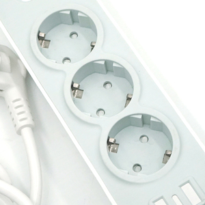 Yamatik 2m Rallonge de prise de courant de bureau populaire avec protection contre les surtensions, 3 prises multiples, prise 3 voies - Product Image 5