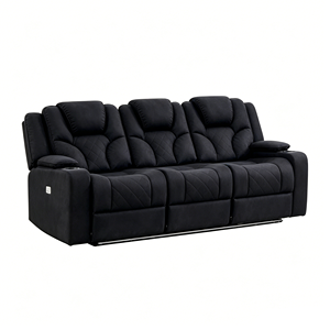 Sofá Reclinable Eléctrico de Cuero Moderno con Carga Inalámbrica y Luz de Lectura Táctil para Muebles de Sala de Estar de Lujo - Product Image 6