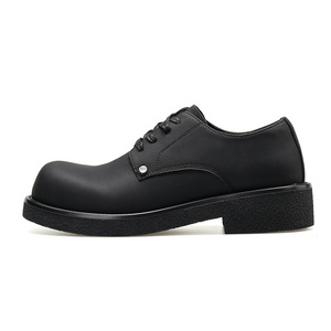 Sangseey Lovers <span class=keywords><strong>Derby</strong></span> Shoes Chaussures à lacets pour hommes et femmes en cuir véritable à <span class=keywords><strong>bout</strong></span> <span class=keywords><strong>rond</strong></span> et à tige basse pour bottes antidérapantes - Product Image 4