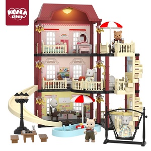 Koala Diary Kit <span class=keywords><strong>de</strong></span> jeu miniature en plastique ABS à construire soi-même <span class=keywords><strong>avec</strong></span> <span class=keywords><strong>piscine</strong></span> et toboggan pour enfants - Product Image 1