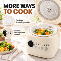 Cuisinière à riz multifonction 4L avec 8 programmes : porridge, soupe, cuisson à la vapeur, gâteau et maintien au chaud