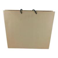 Sac fourre-tout en papier kraft solide personnalisé, respectueux de l'environnement, avec poignée en corde de coton renforcée, sac de transport épais pour l'emballage