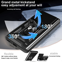 Funda Protectora para Xiaomi 15/15 Pro/15 Ultra, Diseño Antigolpes con Anillo de Soporte y Ventana Deslizante para la Lente