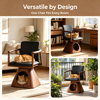 Lit pour chien et chat en bois massif sur mesure OEM, chaise moderne, meubles pour animaux de compagnie haut de gamme, gain de place, salon, toutes saisons