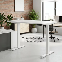 Cadre de bureau électrique économique à moteur unique, réglable en hauteur sur 2 niveaux, pour bureau assis-debout