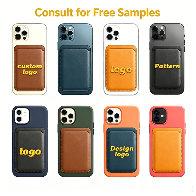 Customized logo Magnetic Phone Wallet Cases Holders PU Leather Magnet Case Card Holder Wallet for iPhone 15 18 14 Mini Pro Max
