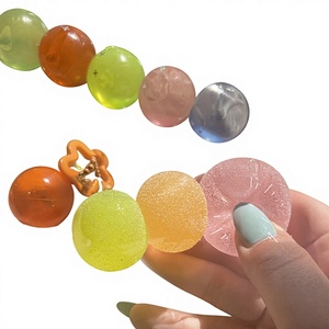 Juguete Sensorial Antiestrés de Bolas de Azúcar Arcoíris - Alivio de la Ansiedad, Material de Plástico Suave y Espuma, Unisex para Niños - Product Image 1