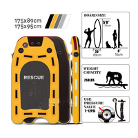 Planche de sauvetage gonflable de 175cm pour le surf et la dérive Matériel DWF Taille personnalisable Équipement de sauvetage marin
