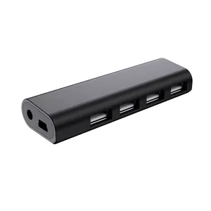 Pabrik langsung 4-Port USB 2.0 Hub Mini portabel bentuk harmonika ABS bahan 480Mbps jenis kabel kecepatan tersedia