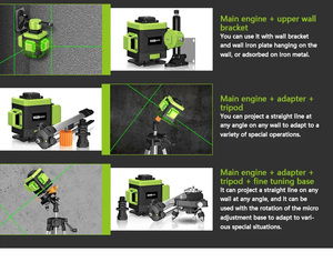 Xách tay 4D 16 Dòng tự động xoay mức độ <span class=keywords><strong>laser</strong></span> Nhà cung cấp tự san lấp mặt bằng 360 đa năng chùm tia màu xanh lá cây chéo dòng <span class=keywords><strong>Laser</strong></span> mức độ - Product Image 3