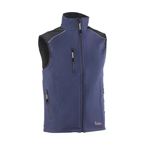 Gilet - 1895DN S New Bari - Colore: Blu Navy - Chiusura frontale con dettagli riflettenti su spalle e - Product Image 1