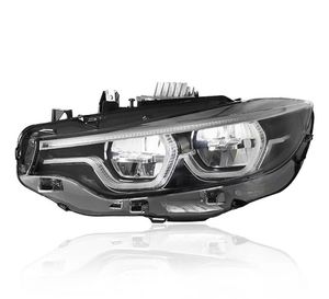 Faro Anteriore per Auto BMW Serie 4 F32 F82 2013-2020, Gruppo LED Bicolore Giallo e Bianco DRL ad Alta Luminosità - Product Image 3